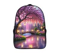 fleurs de cerisier sac à dos campus 2 compartiment élégant cartable grande capacité pour adultes ado pont sac d'école imprimé en 3d-16,garçon fille pour l'école les voyages les affaires