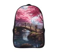 fleurs de cerisier sacs à dos 2 compartiment élégant scolaire sacs d'école pont sacs à dos imprimés en 3d-16,12 ans et plus garçons filles pour l'école les voyages les affaires