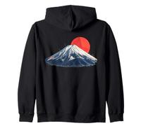 Fleurs de Cerisier Sakura de Style Origami de Montagne Fuji Sweat à Capuche