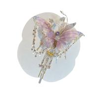 Fleurs de cheveux pour femmes, élégantes pinces à rose en soie, accessoires de cheveux avec nœud papillon, coiffe de festival brillant, pour les jeunes filles, plage, cosplay, vacances, style