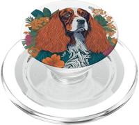 Fleurs de Chien Cocker Anglais Souriant PopSockets PopGrip pour MagSafe
