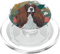 Fleurs de Chien Cocker Anglais Souriant PopSockets PopGrip pour MagSafe