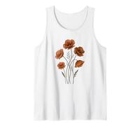 Fleurs de Coquelicot Vintage Botanique Boho Floral Nature Art Débardeur