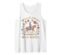 Fleurs de cowgirl sauvages au coucher du sud rétro - sauvages Débardeur