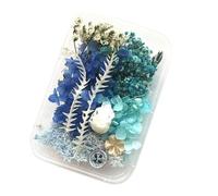 Fleurs de décoration pour la Maison Fleurs séchées, Bougies Faites à la Main, véritables Feuilles de Fleurs , éternelles l'air Libre, 1 pièce(Lake Blue)