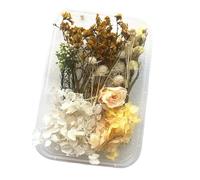 Fleurs de décoration pour la Maison Fleurs séchées, Bougies Faites à la Main, véritables Feuilles de Fleurs , éternelles l'air Libre, 1 pièce(Yellow)