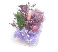 Fleurs de décoration pour la Maison Fleurs séchées, Bougies Faites à la Main, véritables Feuilles de Fleurs , éternelles l'air Libre, 1 pièce(Light Purple)
