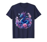 Fleurs de Dragon, bel Art, Graphique coloré T-Shirt