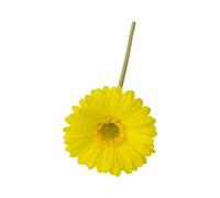 Fleurs de gerbera artificielles Jamesonii avec tige réaliste en soie pour la maison, le bureau, le centre de table, fausses branches florales, jaune