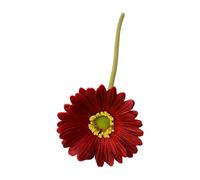 Fleurs de gerbera artificielles Jamesonii avec tige réaliste en soie pour la maison, le bureau, le centre de table, fausses branches florales, rouge vin
