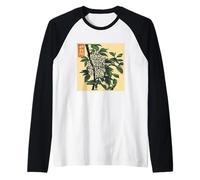 Fleurs de glycine japonaises vintage rétro japonaises florales Fuji Manche Raglan