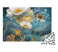 Fleurs de Jardin de Nuit 1000 Pièces Puzzle Adulte Carton Épais Anti-Stress Difficile pour Experts pour Collectionner Livraison Rapide 38x26cm/1000pcs