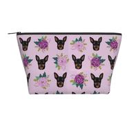 Fleurs de Lavande Pinscher Nain, Trousse de Toilette Trousse de Maquillage Sac à cosmétiques Trousse de Toilette de Voyage Portable