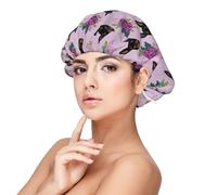 Fleurs de lavande pour pinschers nains,Bonnet de nuit en satin pour adulte - Bonnet de nuit élastique pour femme, couvre-cheveux de nuit