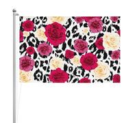Fleurs de léopard colorées,Drapeau de jardin, bannière décorative, drapeau double face, 2 x 3 pieds, pour extérieur et intérieur