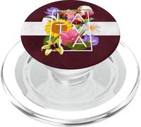 Fleurs de Lettonie Word Art - Fierté lettone PopSockets PopGrip pour MagSafe