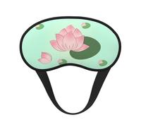 Fleurs de lotus qui attendent de fleurir C'est un masque pour les yeux à bord noir. Le masque doux pour les yeux peut améliorer la qualité du sommeil et est adapté pour l'intérieur, l'extérieur et les