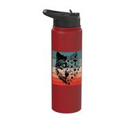 Fleurs de loup nature sauvage indomptée, animaux en fleurs Stainless Steel Insulated Water Bottle