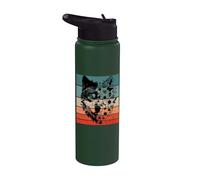 Fleurs de loup nature sauvage indomptée, animaux en fleurs Stainless Steel Insulated Water Bottle