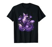 Fleurs de Lune céleste Renard Cosmique Violet T-Shirt