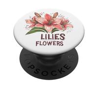 Fleurs de lys douces et sereines pour une sensation de paix PopSockets PopGrip Adhésif