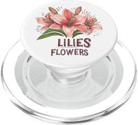 Fleurs de lys douces et sereines pour une sensation de paix PopSockets PopGrip pour MagSafe