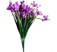 Fleurs de magnolia artificielles à 7 branches de 35 cm en plastique avec 47 pétales pour mariage, décoration d'intérieur, jaune (couleur lotus rouge)