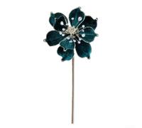 Fleurs de magnolia artificielles décoratives pour arbres de Noël et arrangements de vacances, fabriquées en flanelle, acrylique et tiges en fil de fer pour un placement stable et un attrait durable