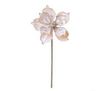 Fleurs de magnolia artificielles décoratives pour arbres de Noël et arrangements de vacances, fabriquées en flanelle, acrylique et tiges en fil de fer pour un placement stable et un attrait durable