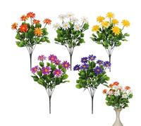 Fleurs De Marguerites Artificielles - Fausses Fleurs De Soie De Marguerite Sauvages | Bundles UV Résistants À La Fonte des Plants De en Faux Plastique en Vrac pour Le Vase De Boîte De Fe