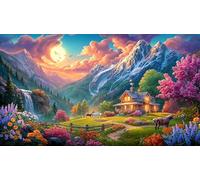 Fleurs de Montagne et de rivière Puzzle 1000 pièces Educa Jeu D'Intelligence Décoration Intérieure Jeu éducatif Challenge Toy pour Adultes & Enfants des 14 Ans 38x52cm/1000pcs