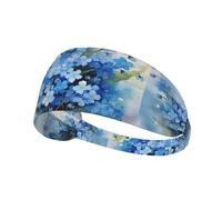 Fleurs de Myosotis à l'aquarelle,Bandeau de Sport Unisexe, Bandeau élastique Multi-usages pour Cheveux