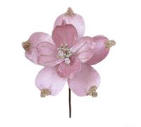 Fleurs de Noël artificielles pour une utilisation dans les fêtes de fin d'année sur les arbres, les couronnes et les espaces de la maison (rose)