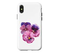 Fleurs de pensée pour Amoureux des pensées Coque pour iPhone X/XS