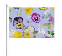 Fleurs de pensées,Drapeau de jardin, bannière décorative, drapeau double face, 2 x 3 pieds, pour extérieur et intérieur