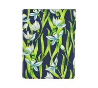 Fleurs de Perce-Neige,Housse en Cuir synthétique pour Ordinateur Portable, Sacoche pour Ordinateur Portable, Sacoche pour Tablette
