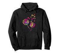 Fleurs de pissenlit mignonnes avec empreintes de pattes de chien et chat Sweat à Capuche
