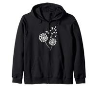 Fleurs de pissenlit mignonnes avec empreintes de pattes de chien et chat Sweat à Capuche