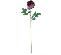 Fleurs de pivoines artificielles réalistes en plastique faites à la main, décoration d'intérieur, accessoire de photographie, mariage, centre de table, violet foncé, 51,6 x 15,5 cm (violet foncé)