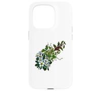 Fleurs de Plumeria Tropicales houblon Vert Cerises café Coque pour iPhone 15 Pro