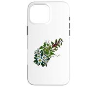 Fleurs de Plumeria Tropicales houblon Vert Cerises café Coque pour iPhone 16 Pro Max