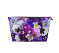 Fleurs de Printemps de Pâques pensées Graphiques, Trousse de Toilette Trousse de Maquillage Sac à cosmétiques Trousse de Toilette de Voyage Portable
