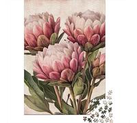 Fleurs de protée Roses 1000 PC Carton DIY Bouquet de Fleurs de protée Puzzle Adultes/Adolescents, Activité Familiale Défiante, Soulagement Stress, Couleurs Vives & Décor Mural 38x26cm/1000pcs