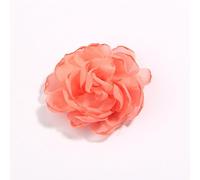 Fleurs de ruban, Lot de 5 pièces dentelle 7 cm (2, pouces) for décoration mariage, applique for la mariée(Coral)