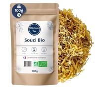 Fleurs de Souci Bio en Vrac - Infusion et Tisane Relaxation, Sommeil, Digestion - Calendula Officinalis L. - Agriculture Biologique - Conditionné en France - Sachet 100g (50 Tasses)