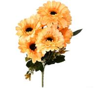 Fleurs de souci en soie - 34 cm - Tiges métalliques pliables - Décoration | Tissu de soie, tiges métalliques en plastique, pliables pour la mise en forme, pas de flétrissement, beauté durable