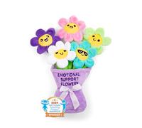 Fleurs de soutien émotionnel par Relatable, animaux en peluche et jouets en peluche, excellente idée cadeau pour les proches de tous âges, comprend 5 peluches avec panier de transport