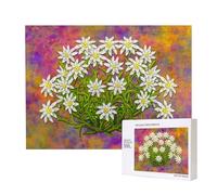 Fleurs d'Edelweiss suisses,Puzzle Familial en Bois de 500 pièces pour Adultes et Adolescents, décoration d'intérieur