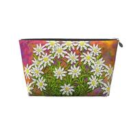 Fleurs d'edelweiss suisses, Trousse de Toilette Trousse de Maquillage Sac à cosmétiques Trousse de Toilette de Voyage Portable