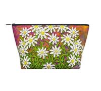 Fleurs d'edelweiss suisses, Trousse de Toilette Trousse de Maquillage Sac à cosmétiques Trousse de Toilette de Voyage Portable